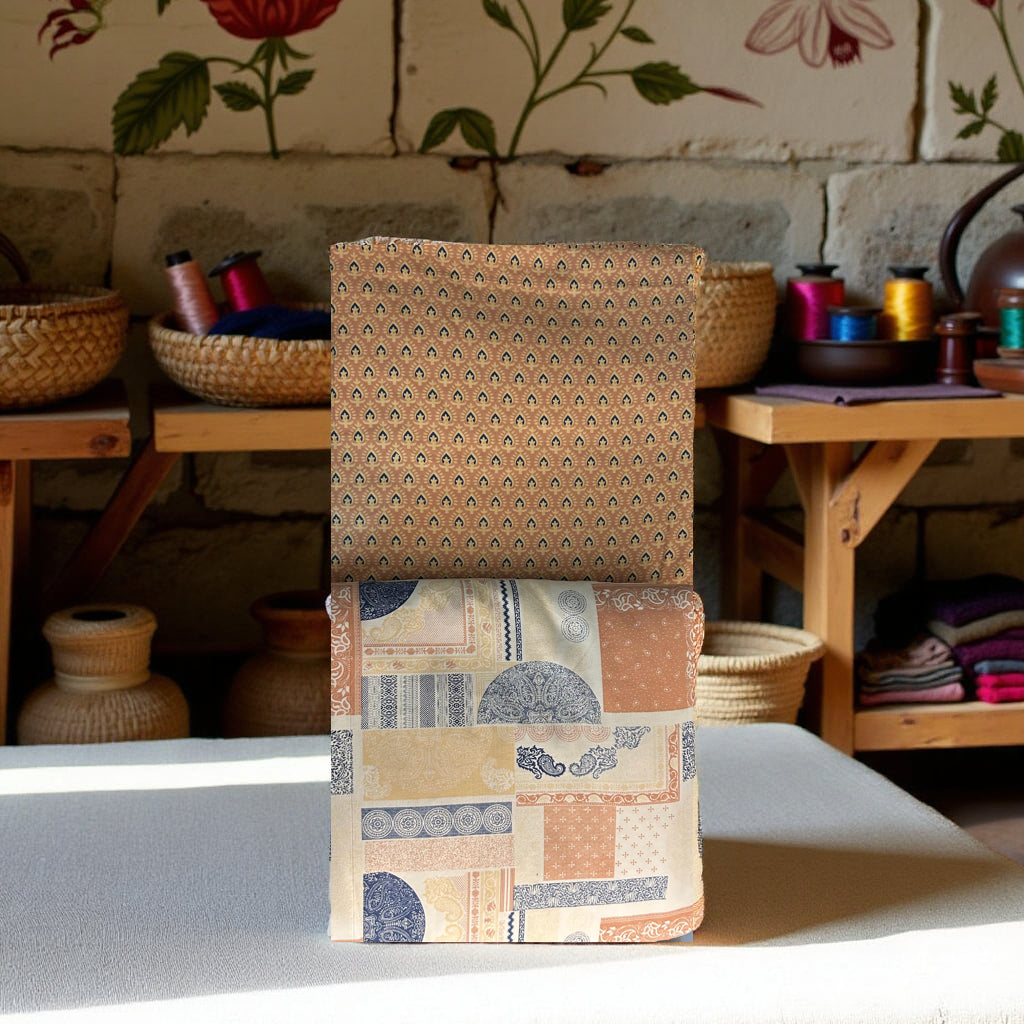 NAZAKAT - Heritage Block Print - Orange