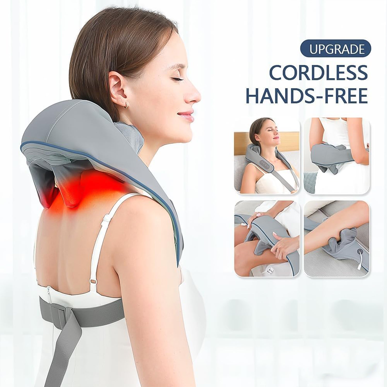 Neck& Shoulder Massagers With Heat Electric Rechargeable (1 Pc)