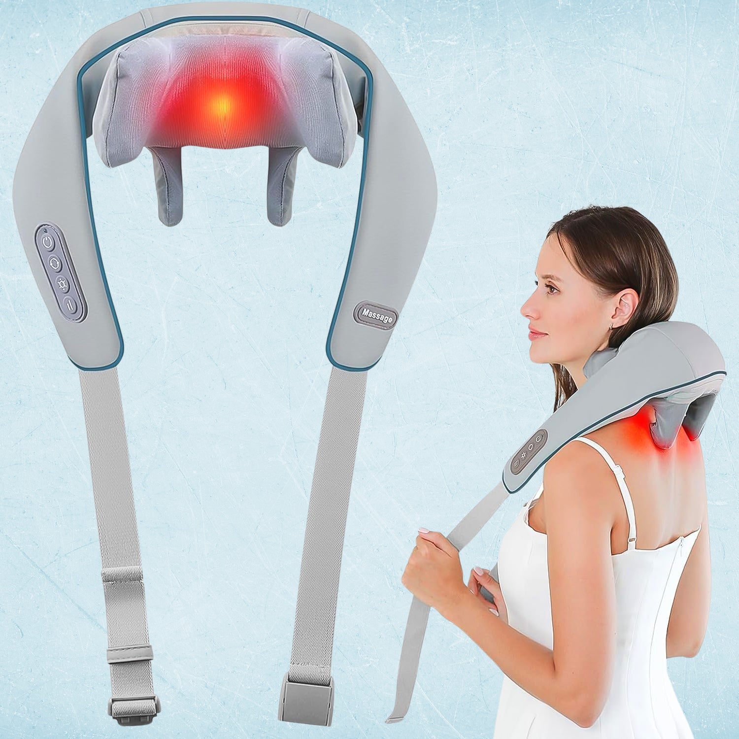 Neck& Shoulder Massagers With Heat Electric Rechargeable (1 Pc)