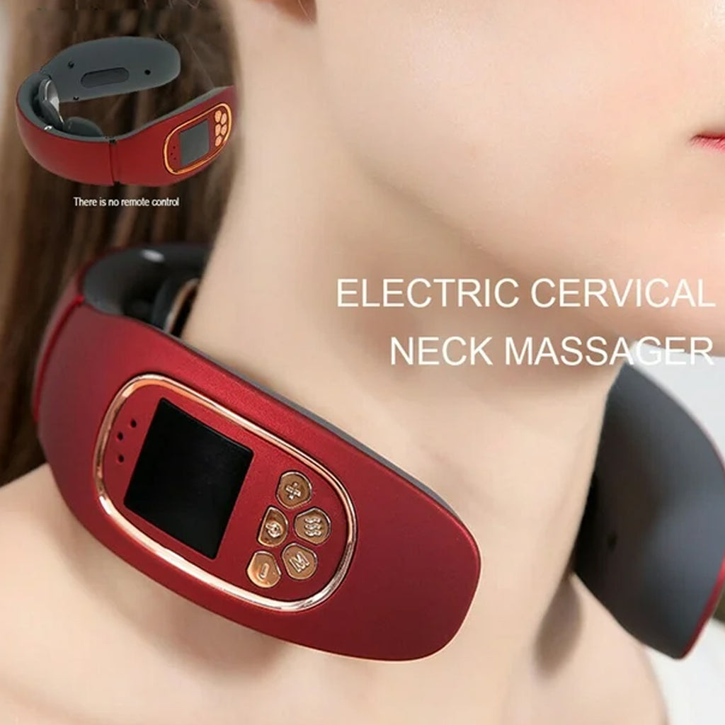 3 Heads Smart Electric Neck And Back Pulse Massager